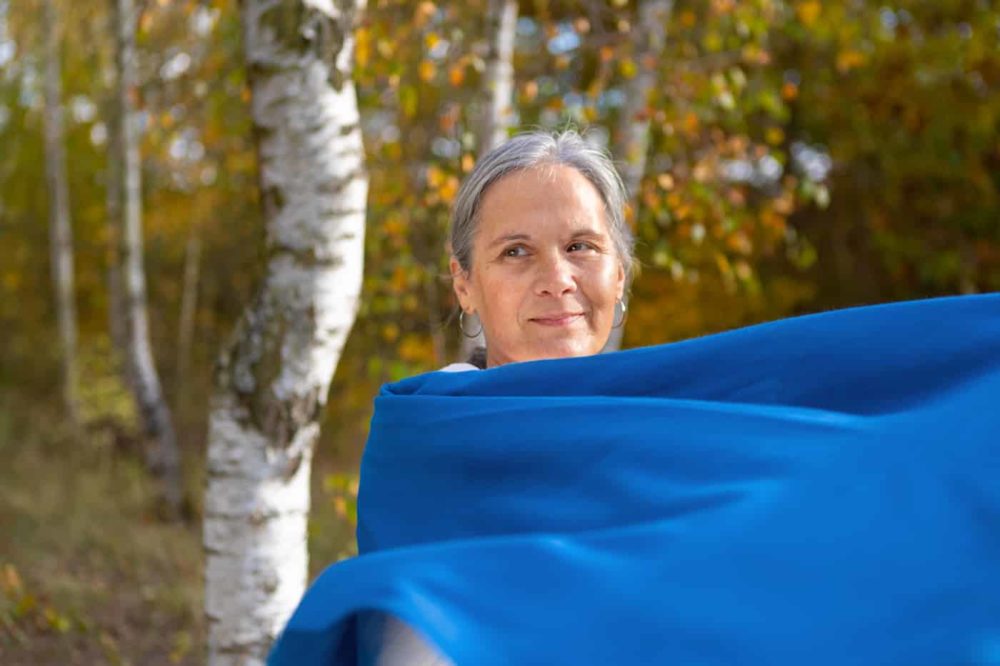 Stola - 100% Kaschmir - Blau - Image 3